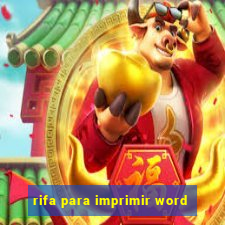 rifa para imprimir word